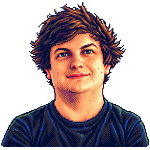 Pixel-art portrait of Rafael Passos
